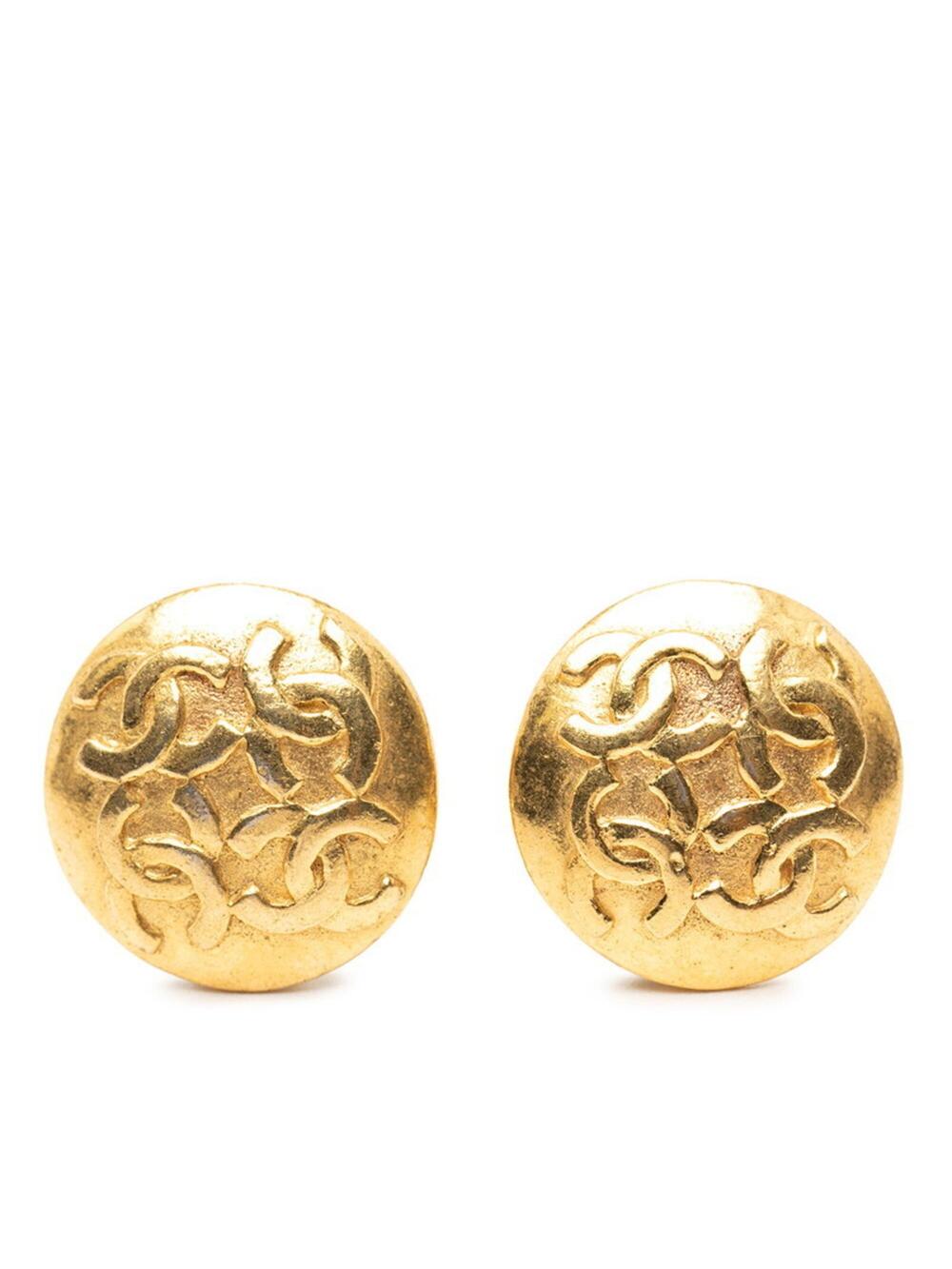 Chanel Cc Logo Clip-On Earrings Metal #256790C66B